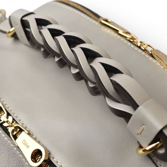 Chloé Chloe Dahlia Medium Shoulder Bag/Handbag in Grey Leather - Picture 7 of 12